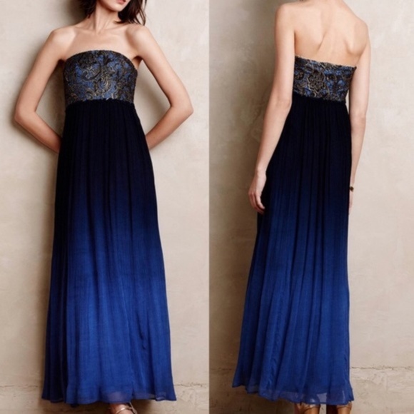 Anthropologie Dresses & Skirts - RARE ✨ Anthropologie Ocean Fade Maxi Gown